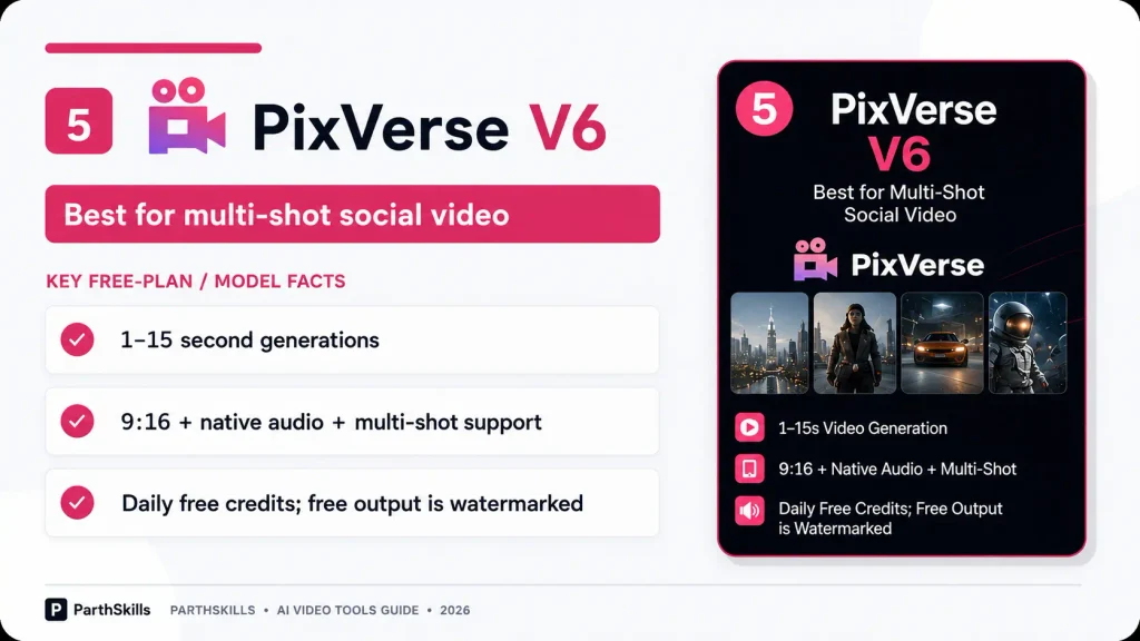 PixVerse V6 AI video generator for social media and YouTube Shorts