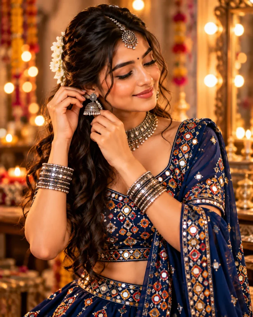 getting ready for garba